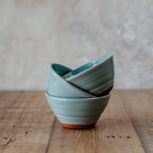Load image into Gallery viewer, 3 stacked turquoise bowls