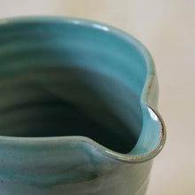 Load image into Gallery viewer, Rim and spout of a turquoise jug