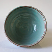 Load image into Gallery viewer, Mini turquoise bowl from above on a white background