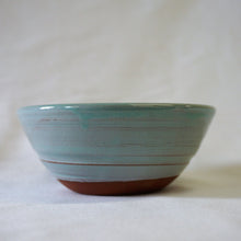 Load image into Gallery viewer, Turquoise and terracotta bowl on a white background
